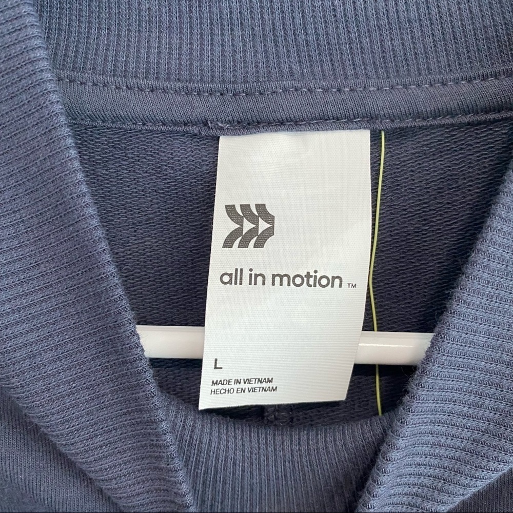 All in Motion™ Women's French Terry Butter Wash Sweatshirt Slate Size L - Picture 9 of 11